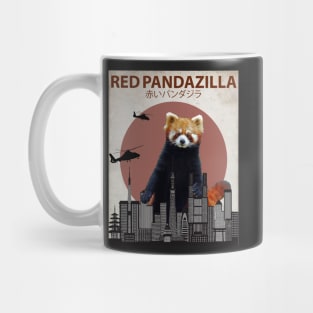 Red Pandazilla Red Panda Giant Monster Parody Mug